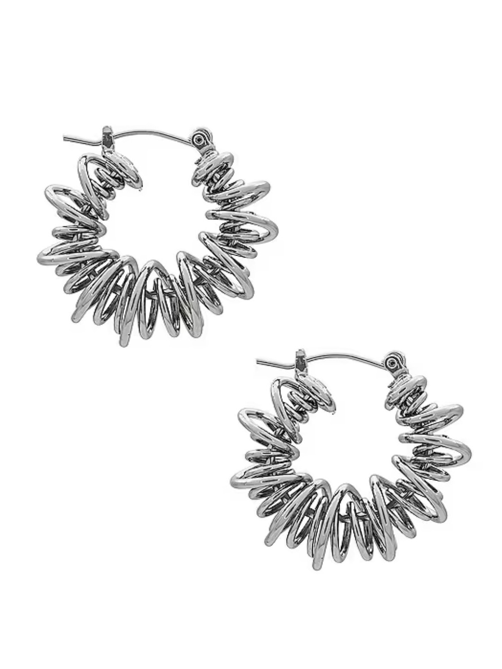 Petit Moments Revolve Riele Silver Coil Hoop Earrings
